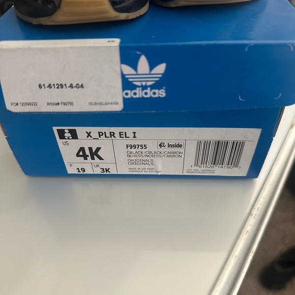 NWT and Box Adidas X_PLR EL I Unisex Baby/Toddler Running Shoes Size 4K Black - Picture 3 of 4